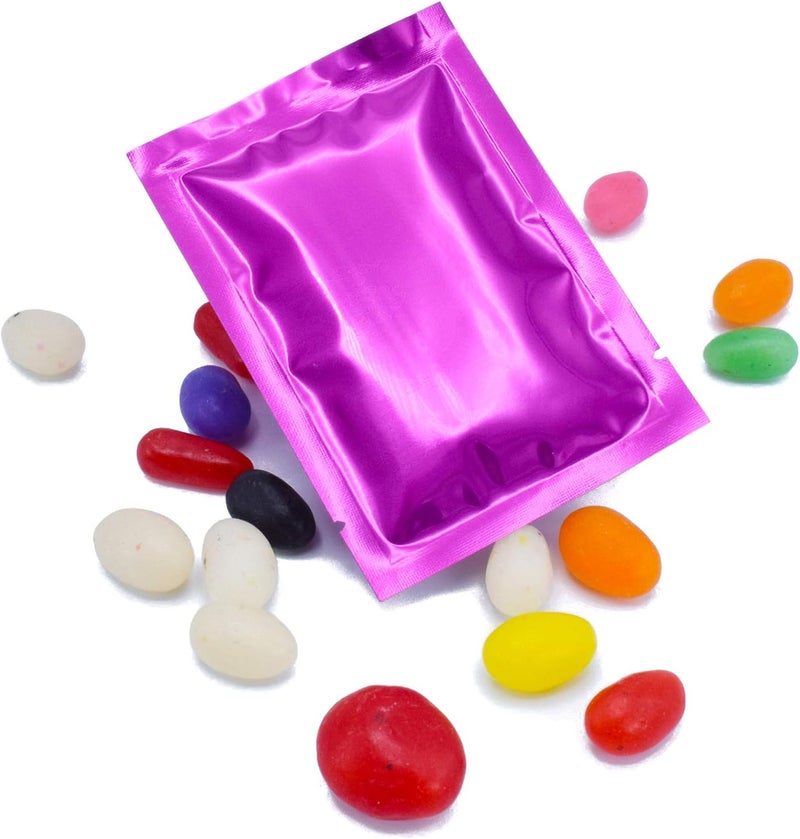 QQ Studio 100 PCS Metallic Mylar Foil Open Top Sealable Bags (10x15cm(3.9x5.9"), 100x Rose) - Image 5